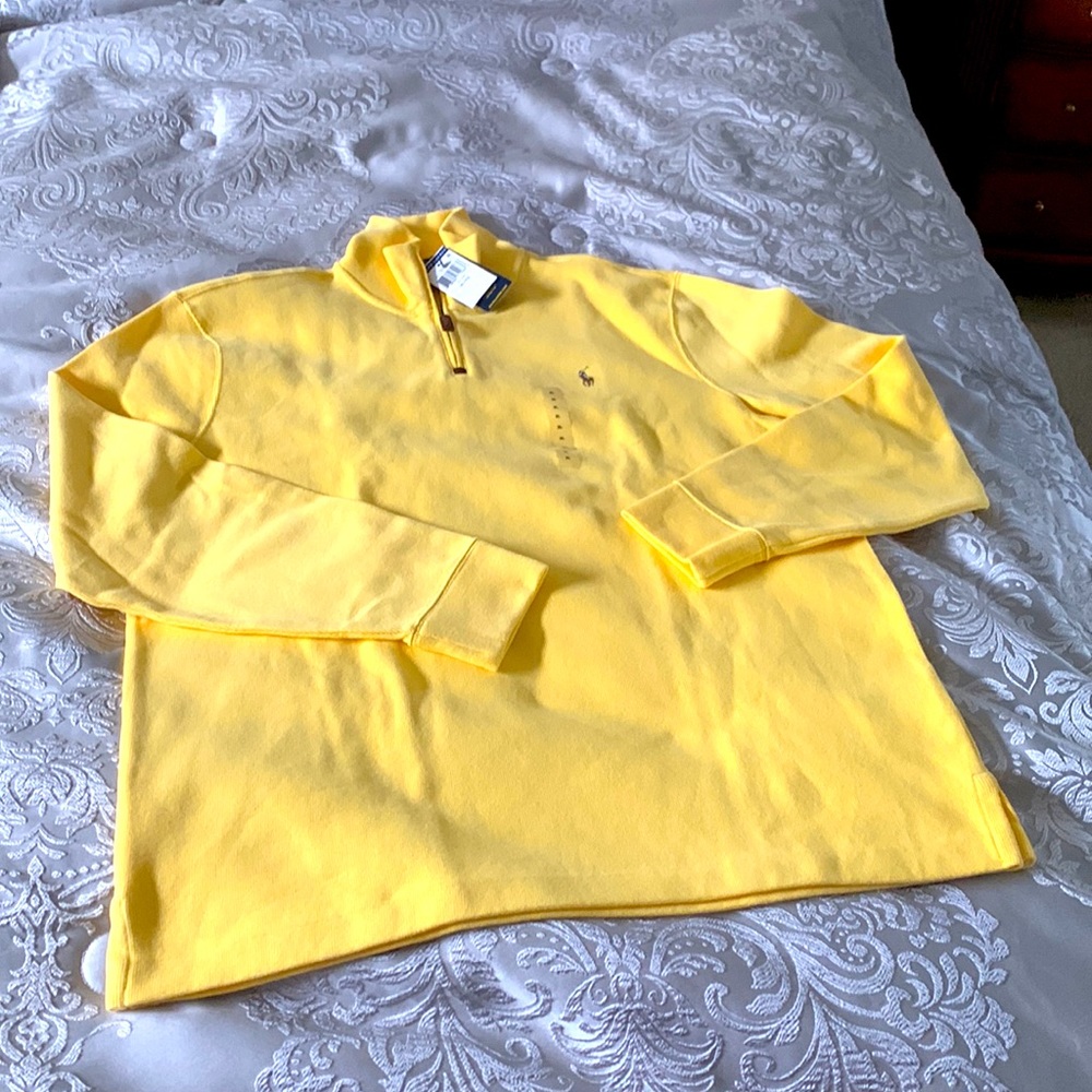 Yellow Ralph Lauren Polo Zip sweater